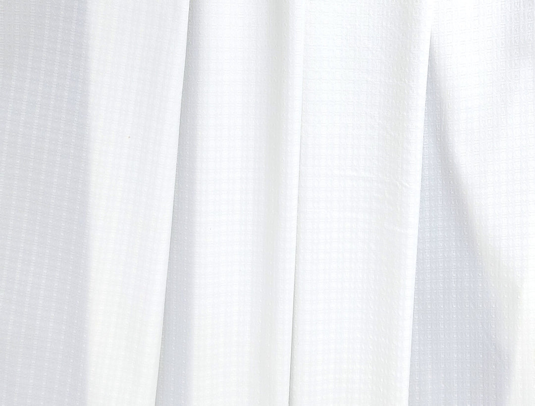White Polyester Nylon PU Jacquard Fabric - Highly Stretchable 3927