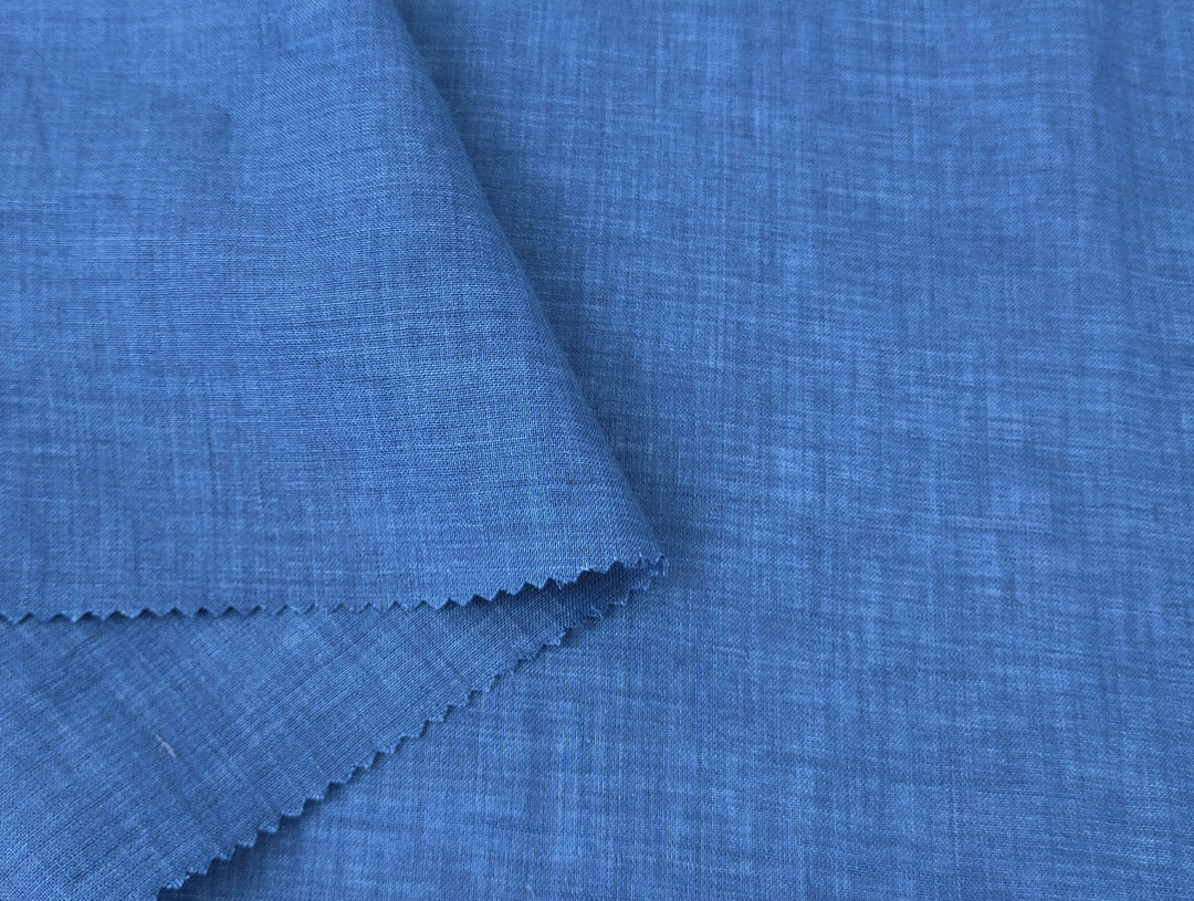 Blue Delave 100% Linen Fabric – Lightweight & Soft 4330