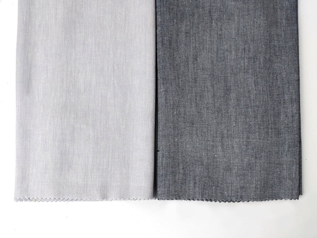 Denim-Style Linen Rayon Stretch Fabric with Twill Weave 7971 7972