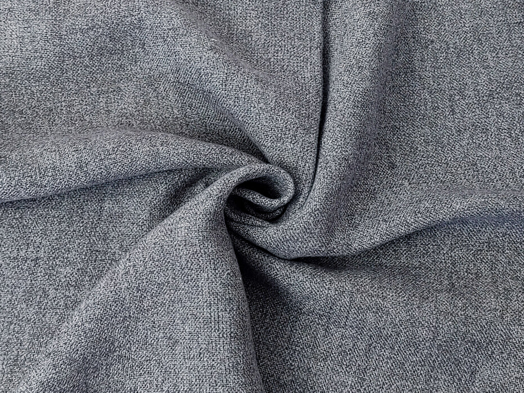 Double-Face Fabric: Grey Linen-Polyester Blend Front with Ivory Cotton Back 8090
