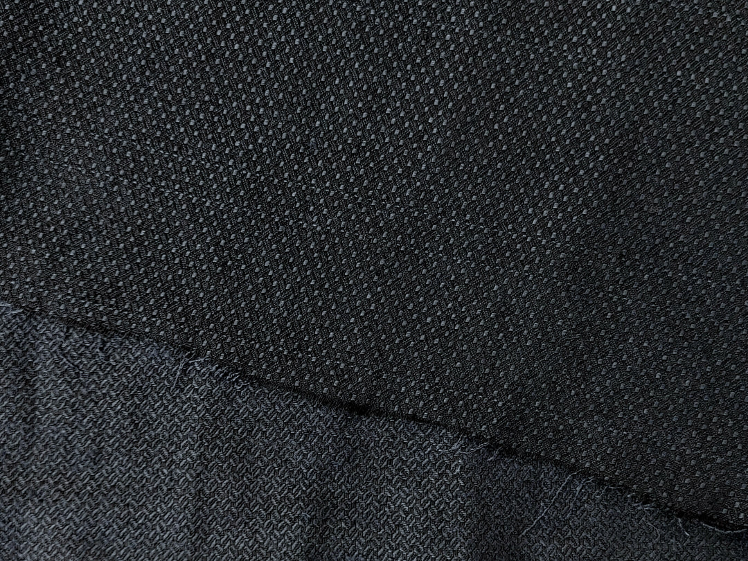 100% Linen Fabric in Dark Grey with Coffee Bean Shaped Dobby Weave – Light to Medium Weight 4824
