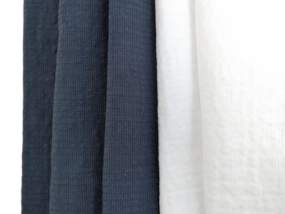 Linen Rayon Cotton Blend Fabric - Double Face, Subtle Wrinkle Effect, Pre-Washed Soft Feel 7230 7192
