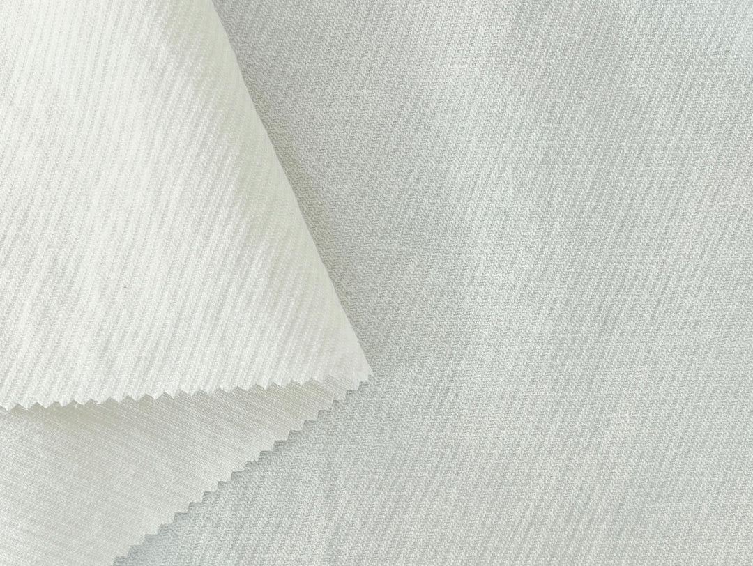Linen Cotton Tencel Twill Fabric – Heavyweight in White 7507