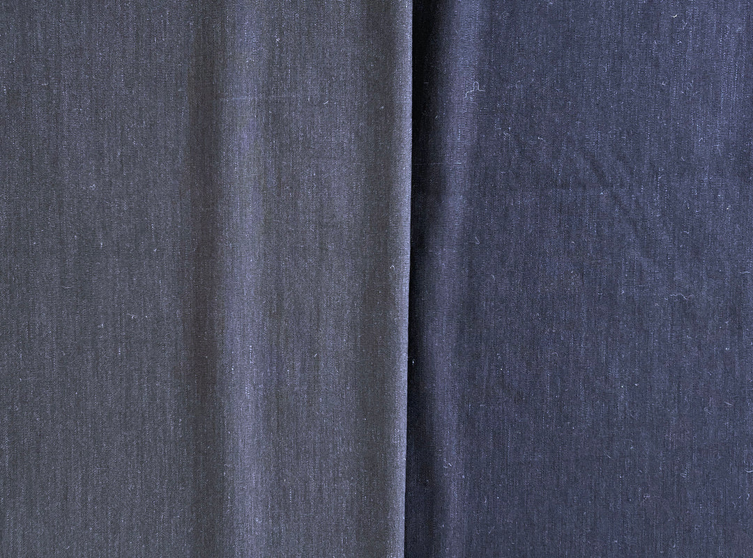 Linen Rayon Spandex Fabric – Great Drape & Comfort Stretch, Dark Navy & Grey 8162 8163