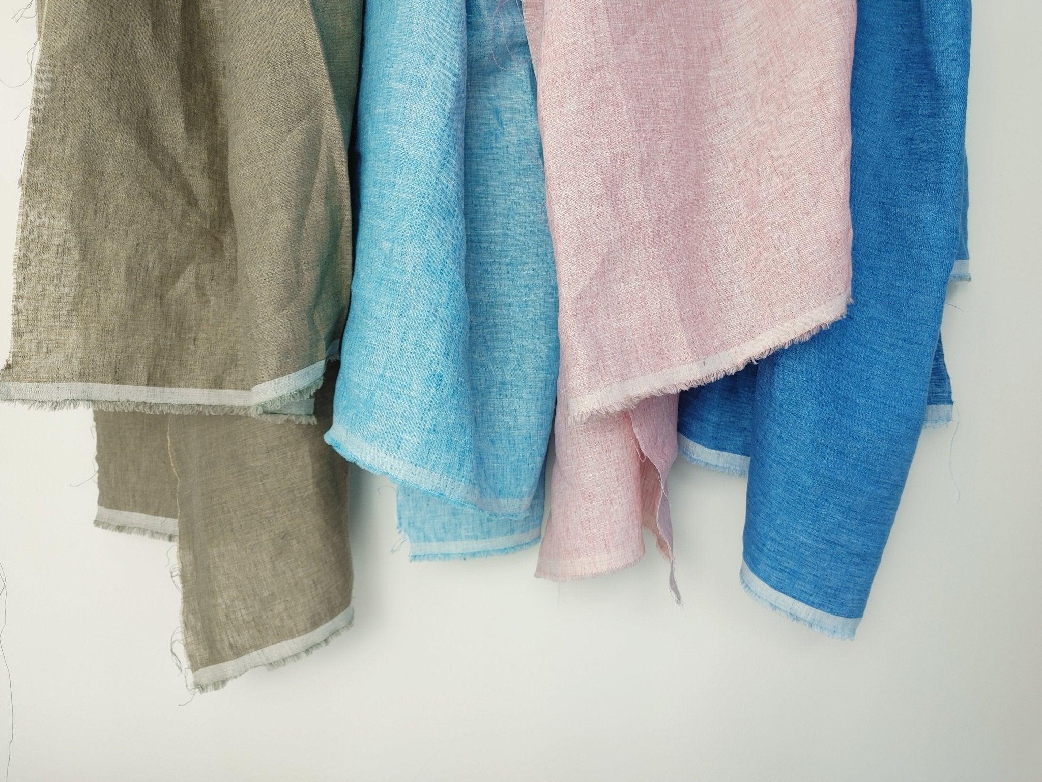 100% Linen Fabric 21s Vintage Chambray New Colorways for 2024