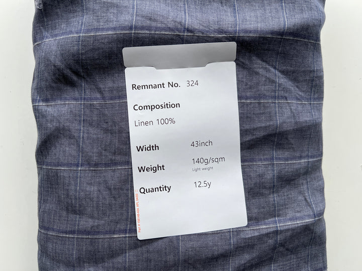 Remnant Fabric #324 - Linen 100% 12.5y
