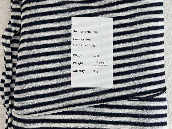 Remnant Fabric #487 - Linen lurex (knit) - 9.5y