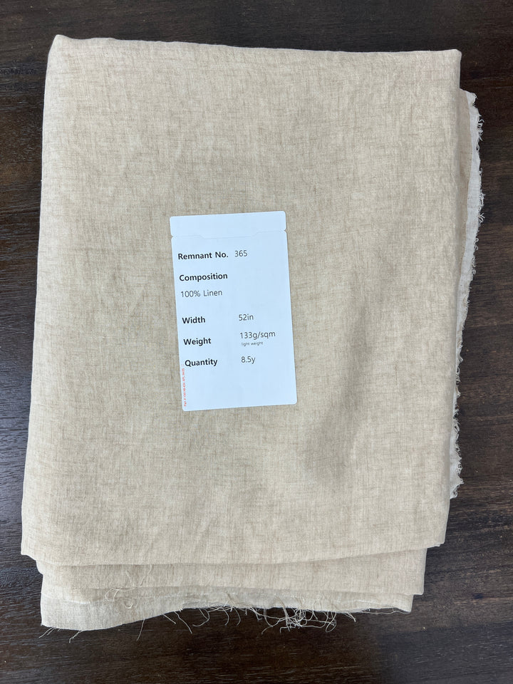 Remnant Fabric #365 - 100% Linen - 8.5y