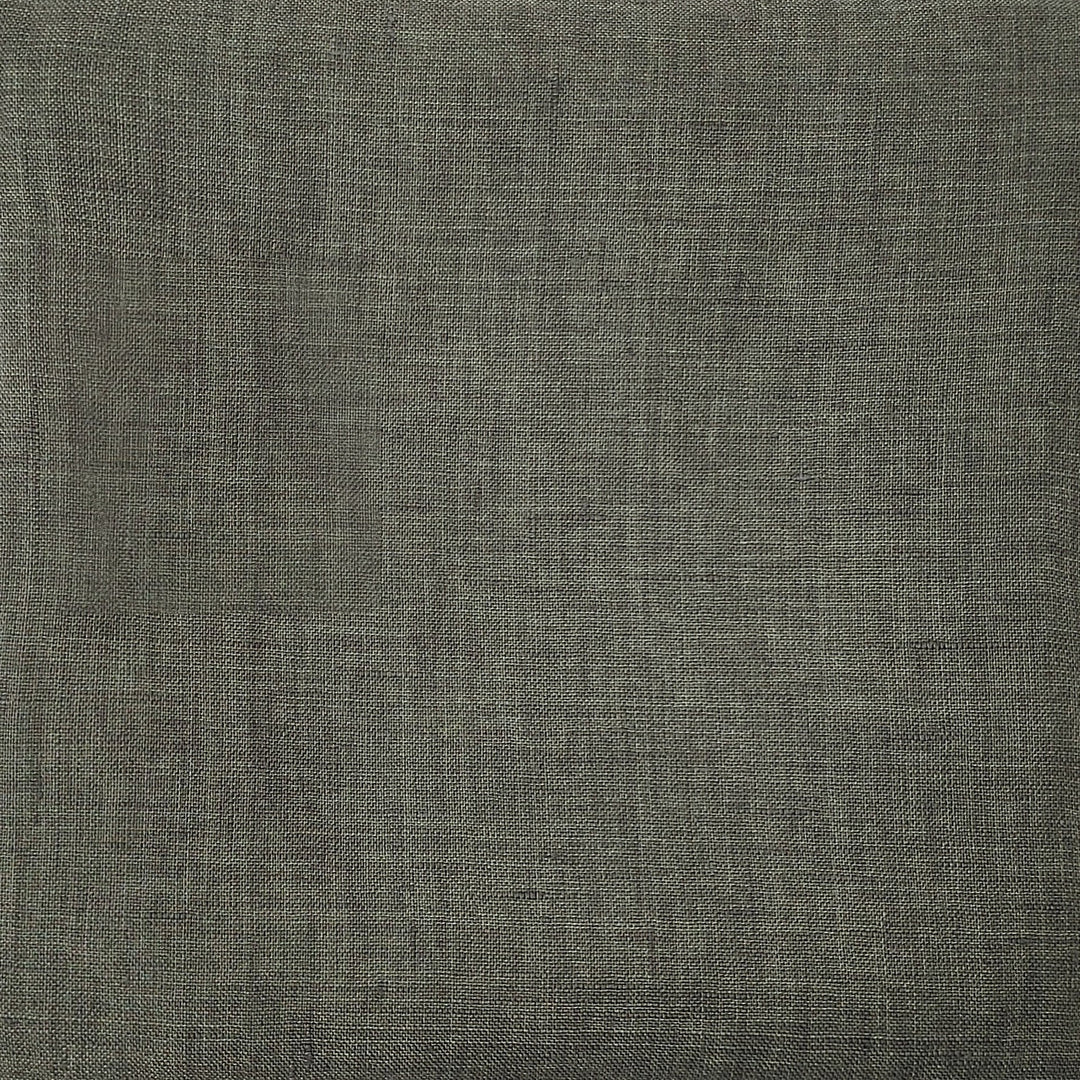 100% Linen Vintage Dyed Delave Fabric – Fine 21s Yarn, Pre-Washed, Light Weight Khaki(dark) 7119