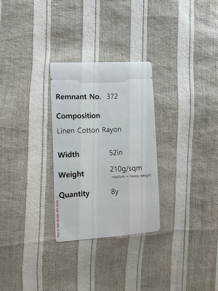 Remnant Fabric #372 - Linen Cotton Rayon - 8y