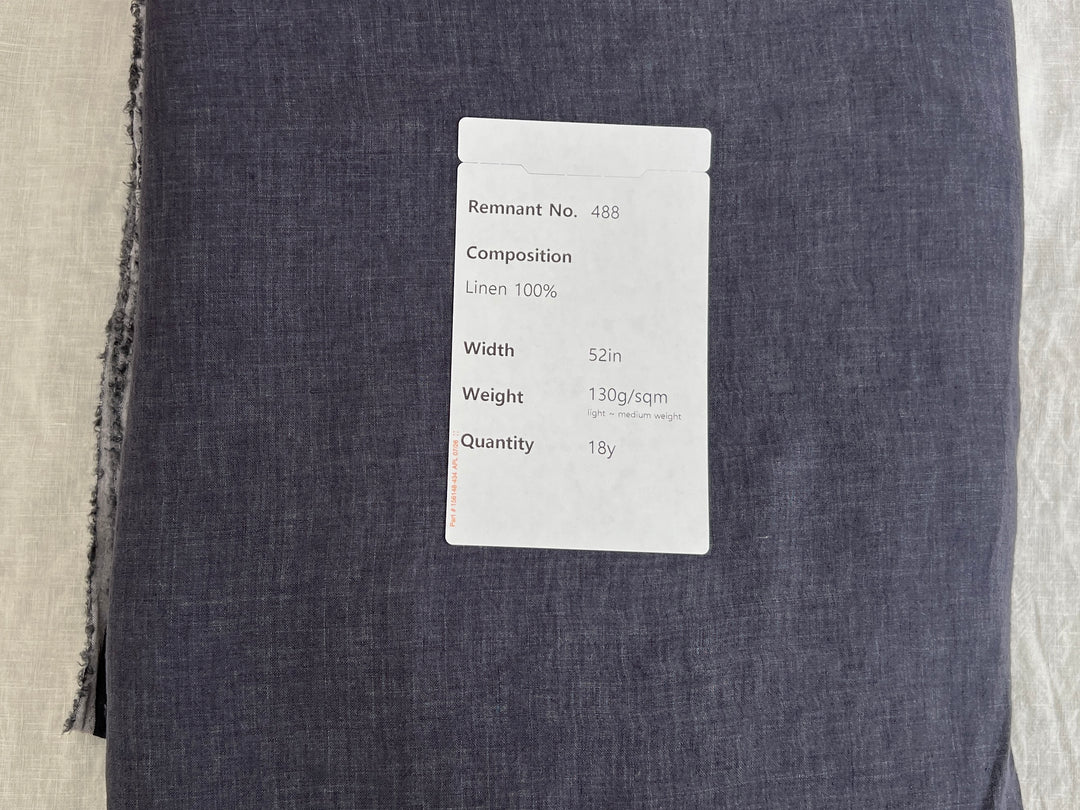 Remnant Fabric #488 - Linen 100% - 18y