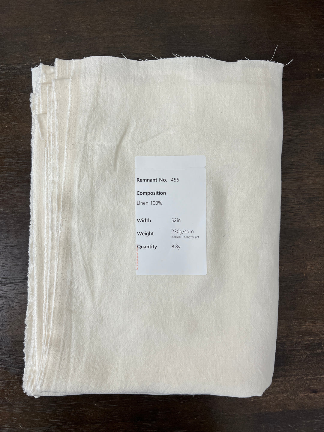 Remnant Fabric #456 - Linen 100% - 8.8y