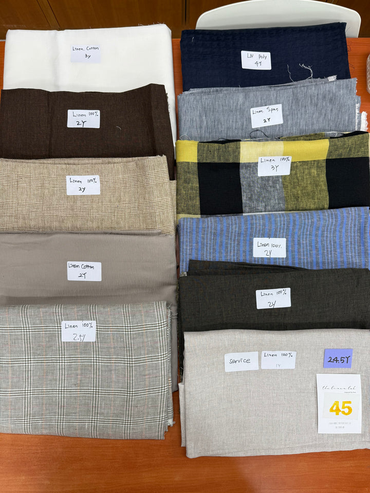 24.5 y of Woven Fabric of Linen - Surprise Box No.45