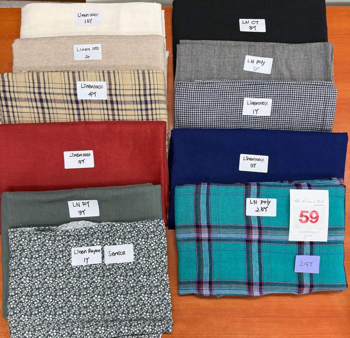 24 of Woven Fabric of Linen - Surprise Box No.59