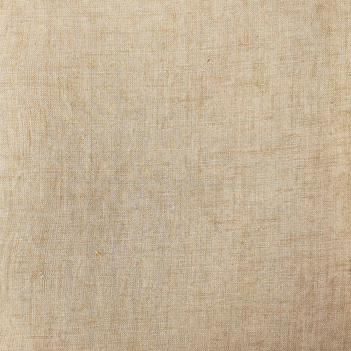 100% Linen Soft&Crisp Fabric 21s Vintage Chambray Beige(dark) 7734