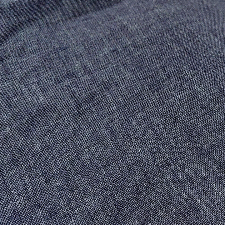 100% Linen Soft&Crisp Fabric 21s Vintage Chambray Gray 7704