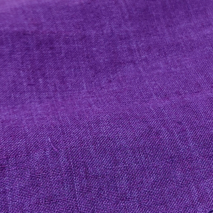 100% Linen Soft&Crisp Fabric 21s Vintage Chambray Violet 7699