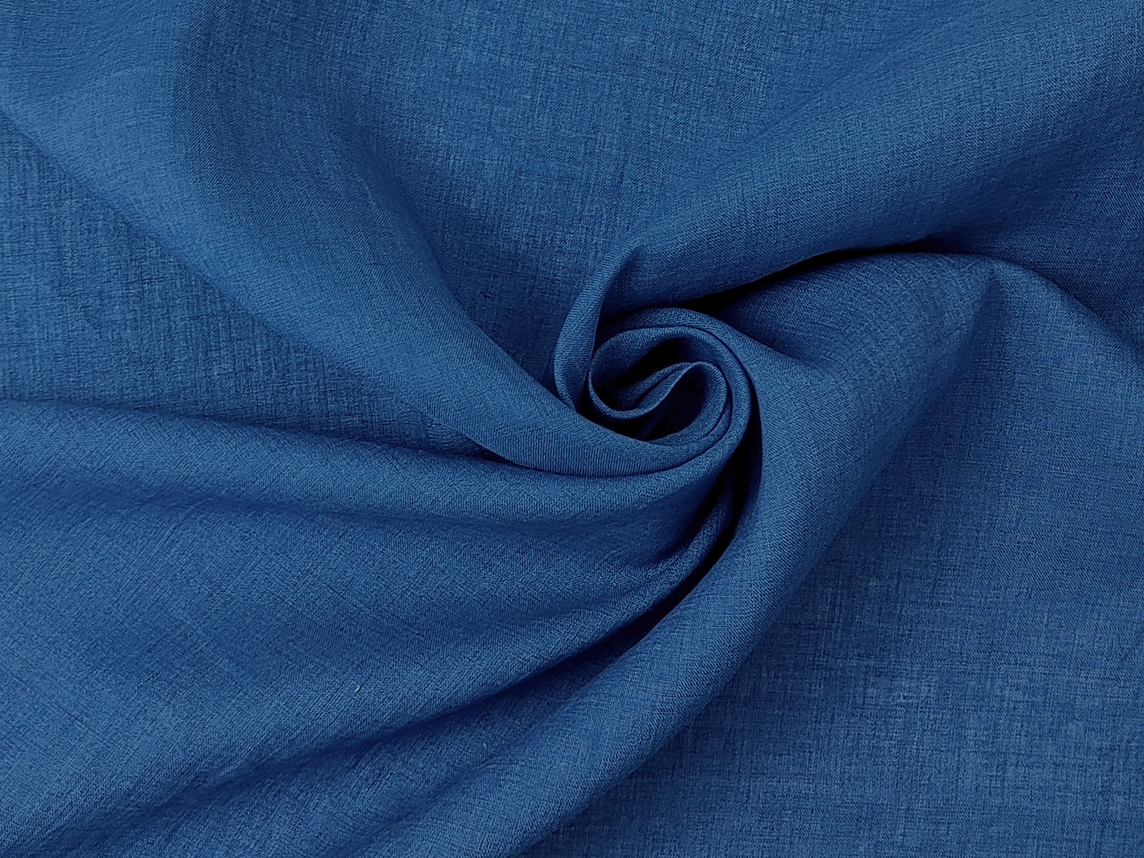 Vintage Delavé Blue 100% Linen Fabric – Soft, Lightweight, Pre