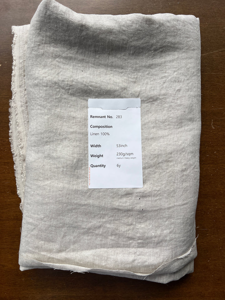 Remnant Fabric #283 - Linen 100% 6y