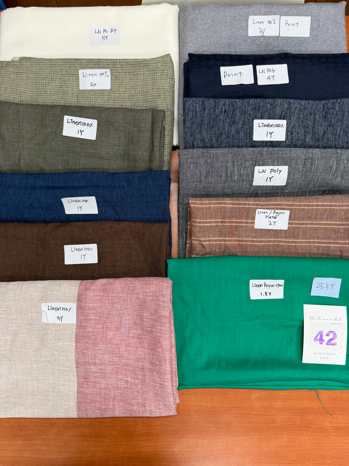 25.5 y of Woven Fabric of Linen - Surprise Box No.42