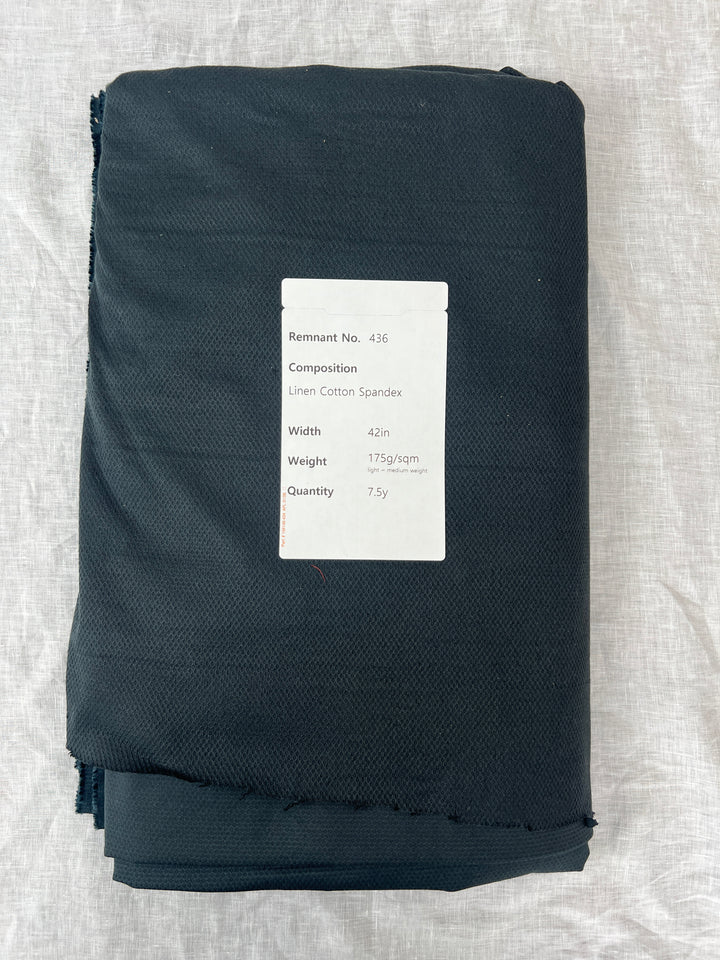 Remnant Fabric #436 - Linen Cotton Spandex  - 7.5y