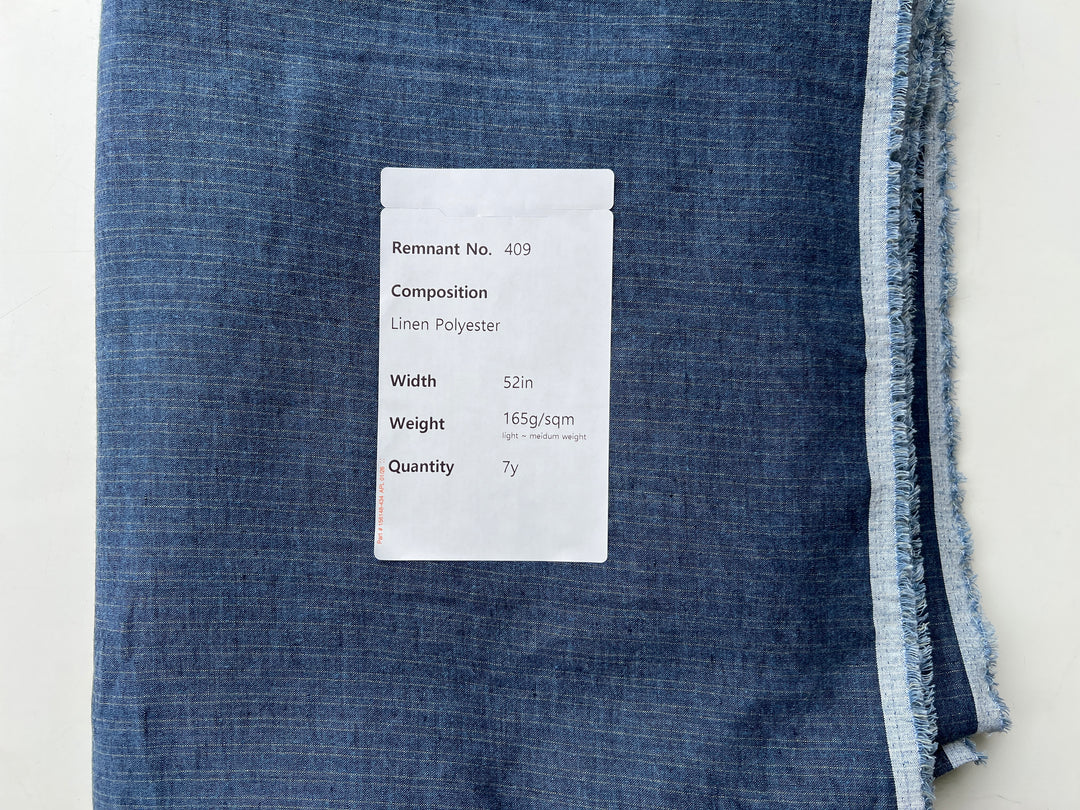 Remnant Fabric #409 - Linen Polyester - 7y