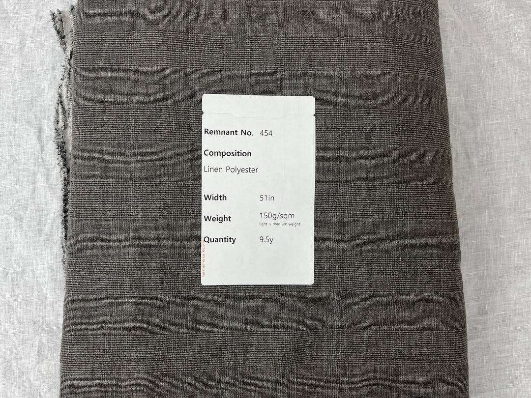 Remnant Fabric #454 - Linen Polyester - 9.5y