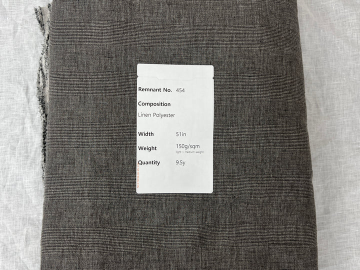 Remnant Fabric #454 - Linen Polyester - 9.5y