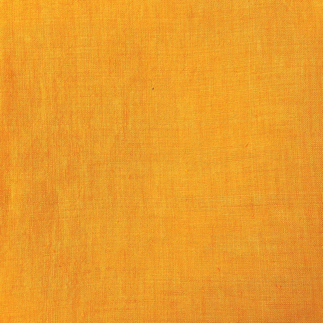 100% Linen Soft&Crisp Fabric 21s Vintage Chambray Mustard 7539