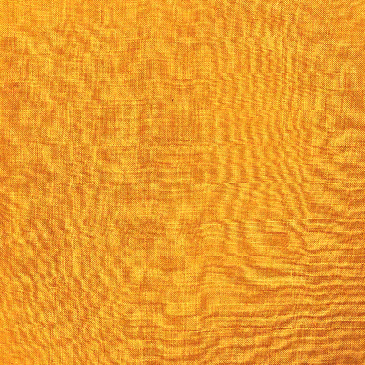 100% Linen Soft&Crisp Fabric 21s Vintage Chambray Mustard 7539