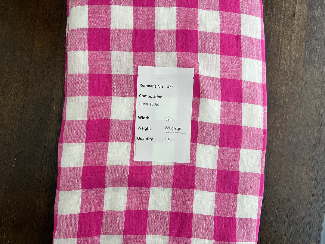 Remnant Fabric #477 - Linen 100%  - 4.5y