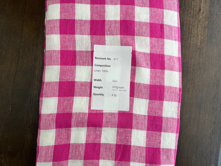 Remnant Fabric #477 - Linen 100%  - 4.5y
