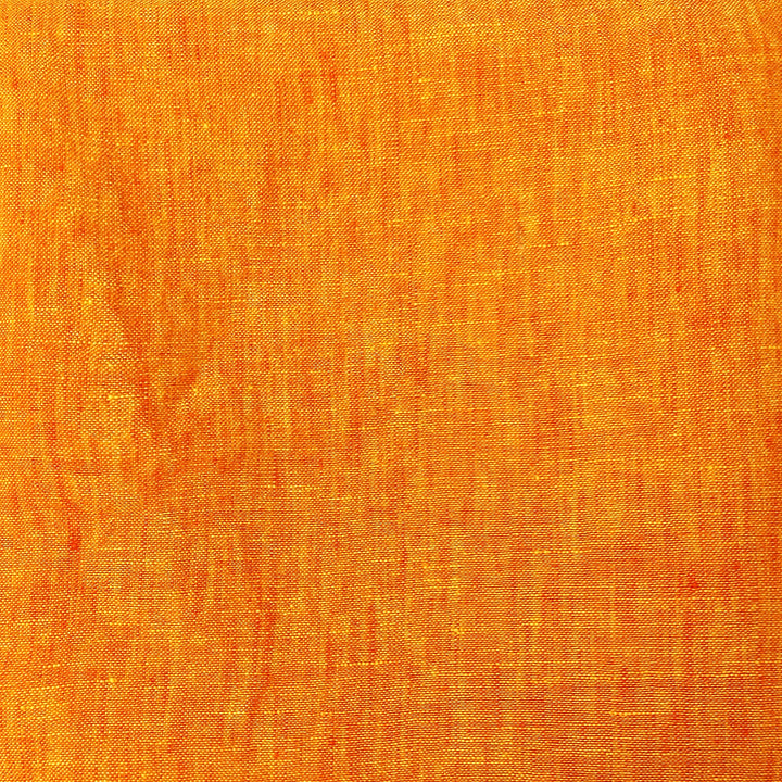 100% Linen Soft&Crisp Fabric 21s Vintage Chambray Orange 7926
