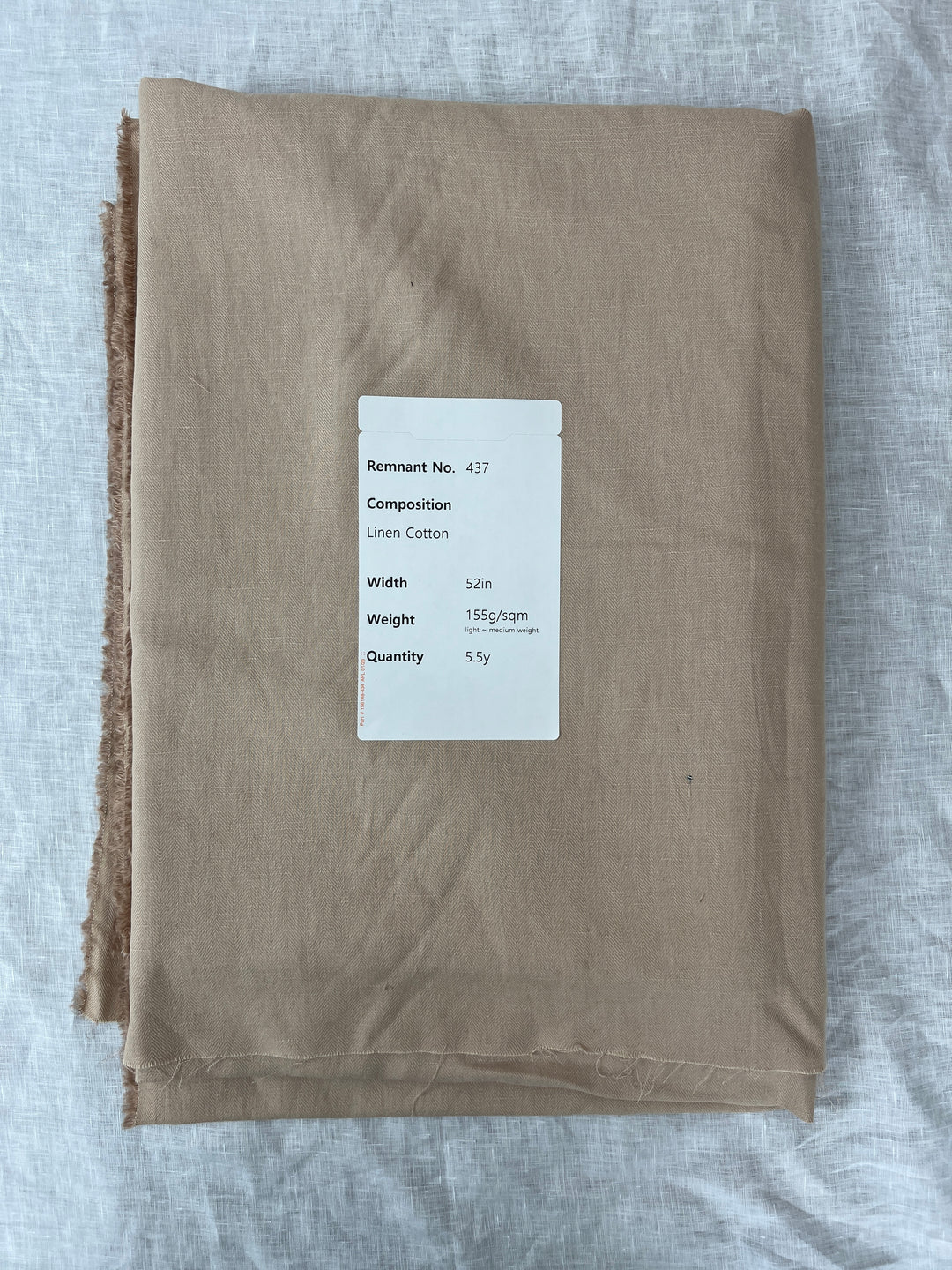 Remnant Fabric #437 - Linen Cotton  - 5.5y