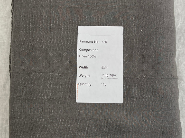 Remnant Fabric #480 - Linen 100%  - 11y