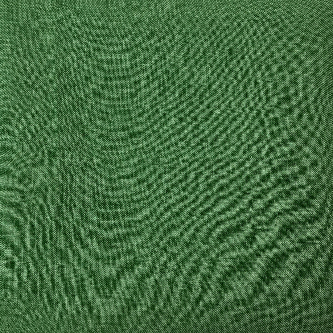 100% Linen Soft&Crisp Fabric 21s Vintage Chambray Green(dark) 7541