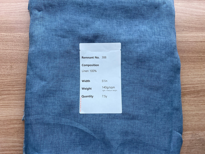 Remnant Fabric #388 - Linen 100%  - 7.5y