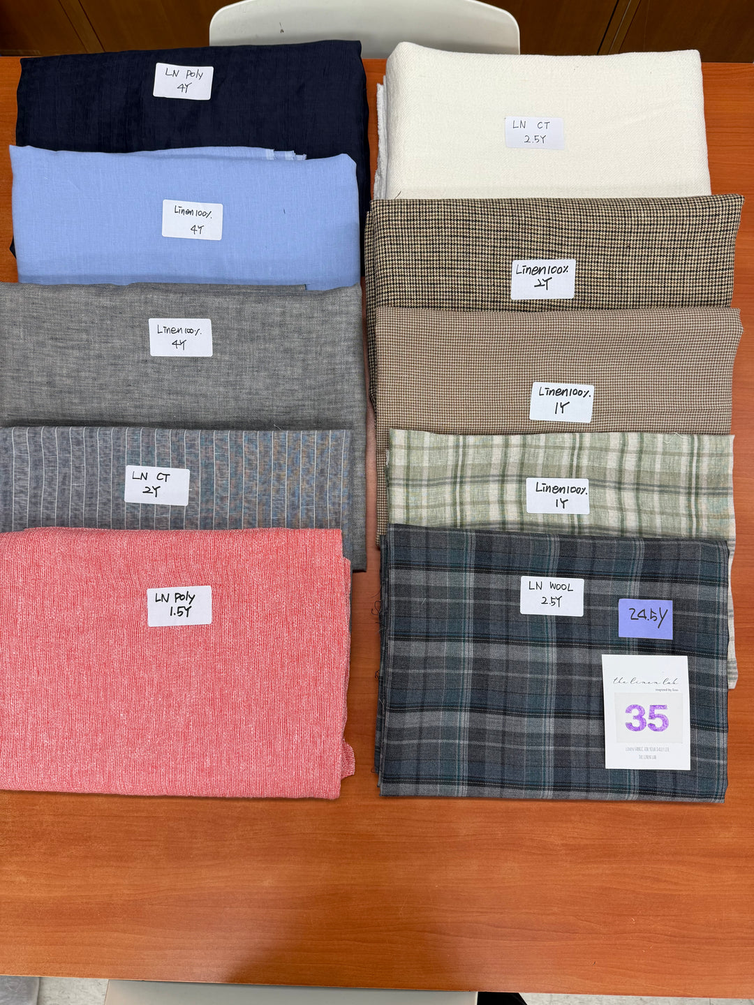 24.5 y of Woven Fabric of Linen - Surprise Box No.35