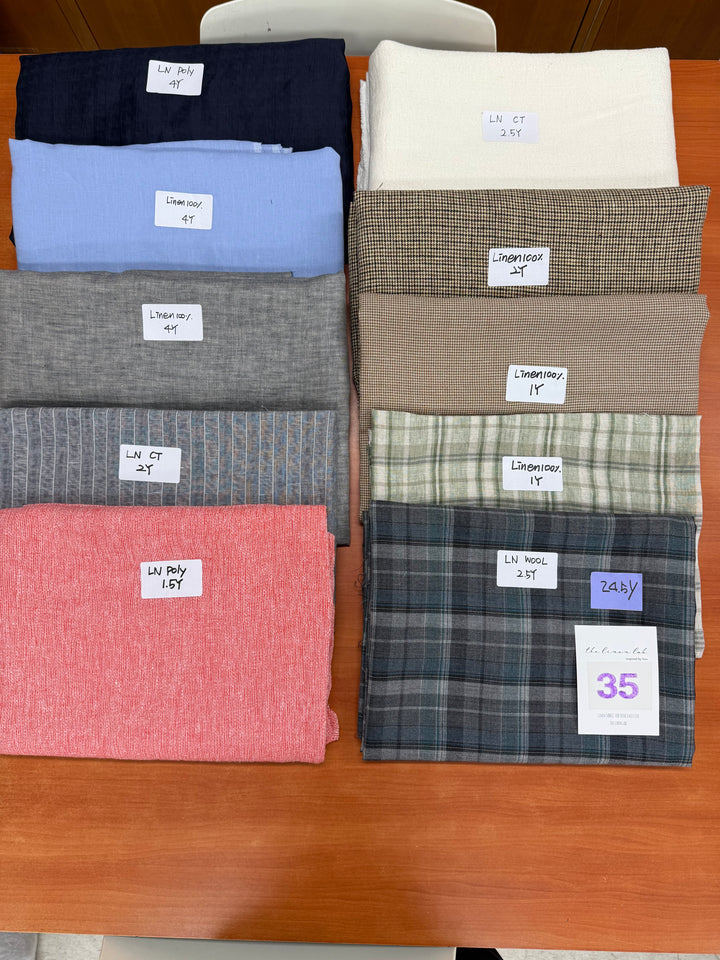 24.5 y of Woven Fabric of Linen - Surprise Box No.35