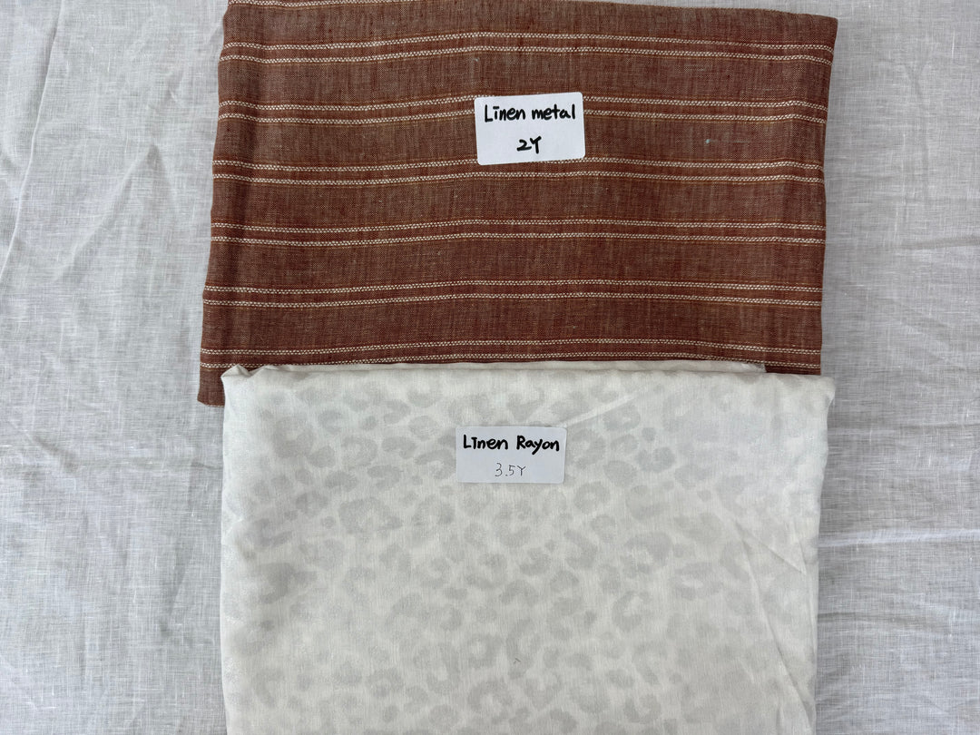 25.5 y of Woven Fabric of Linen - Surprise Box No.43