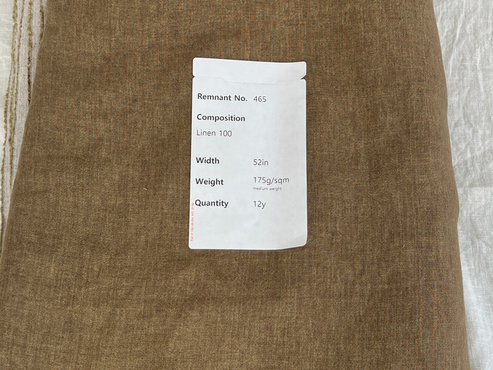 Remnant Fabric #465 - Linen 100% - 12y