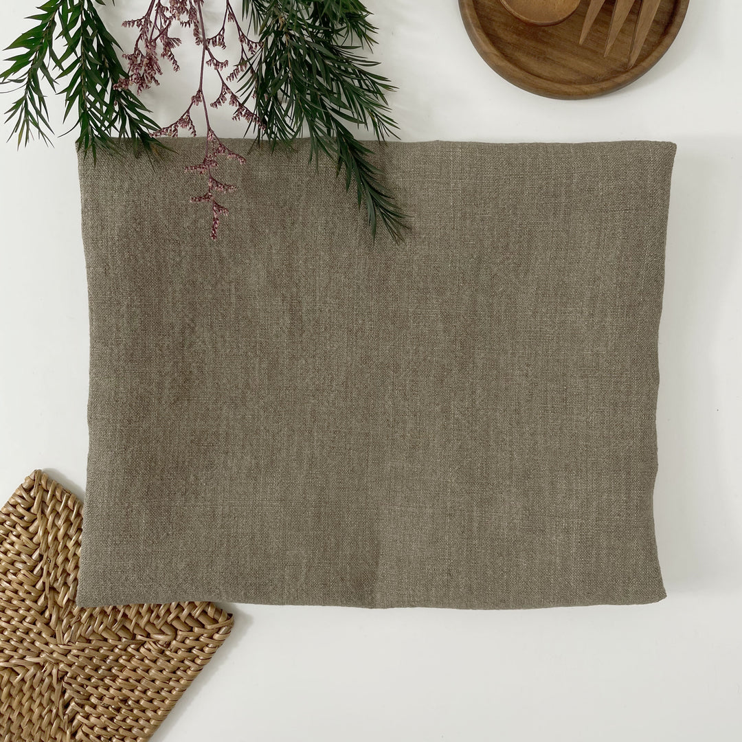 High Twisted Linen Fabric 14s Medium Weight Khaki(light) 6311