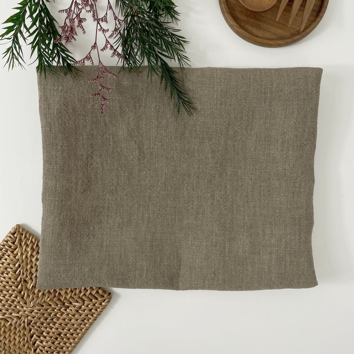 High Twisted Linen Fabric 14s Medium Weight Khaki(light) 6311