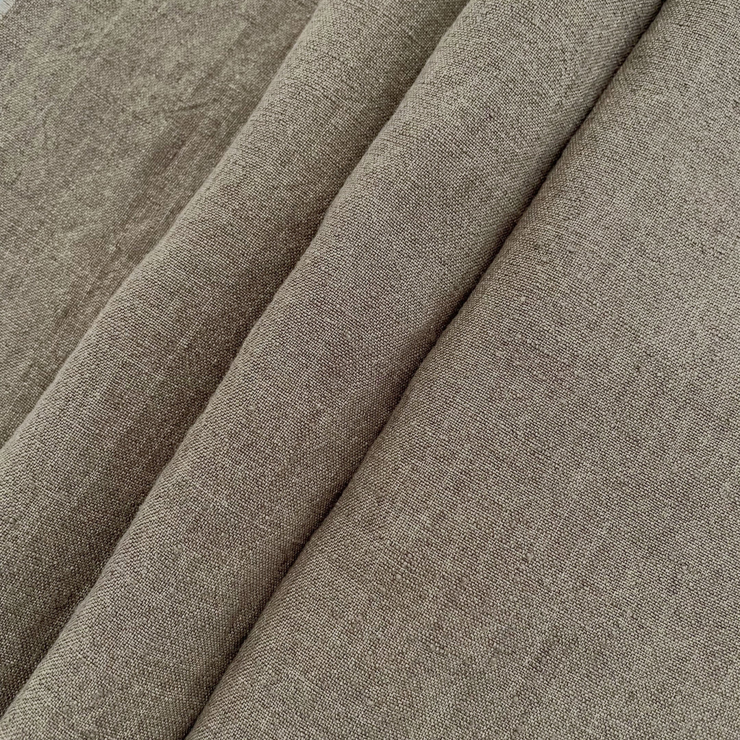 High Twisted Linen Fabric 14s Medium Weight Khaki(light) 6311