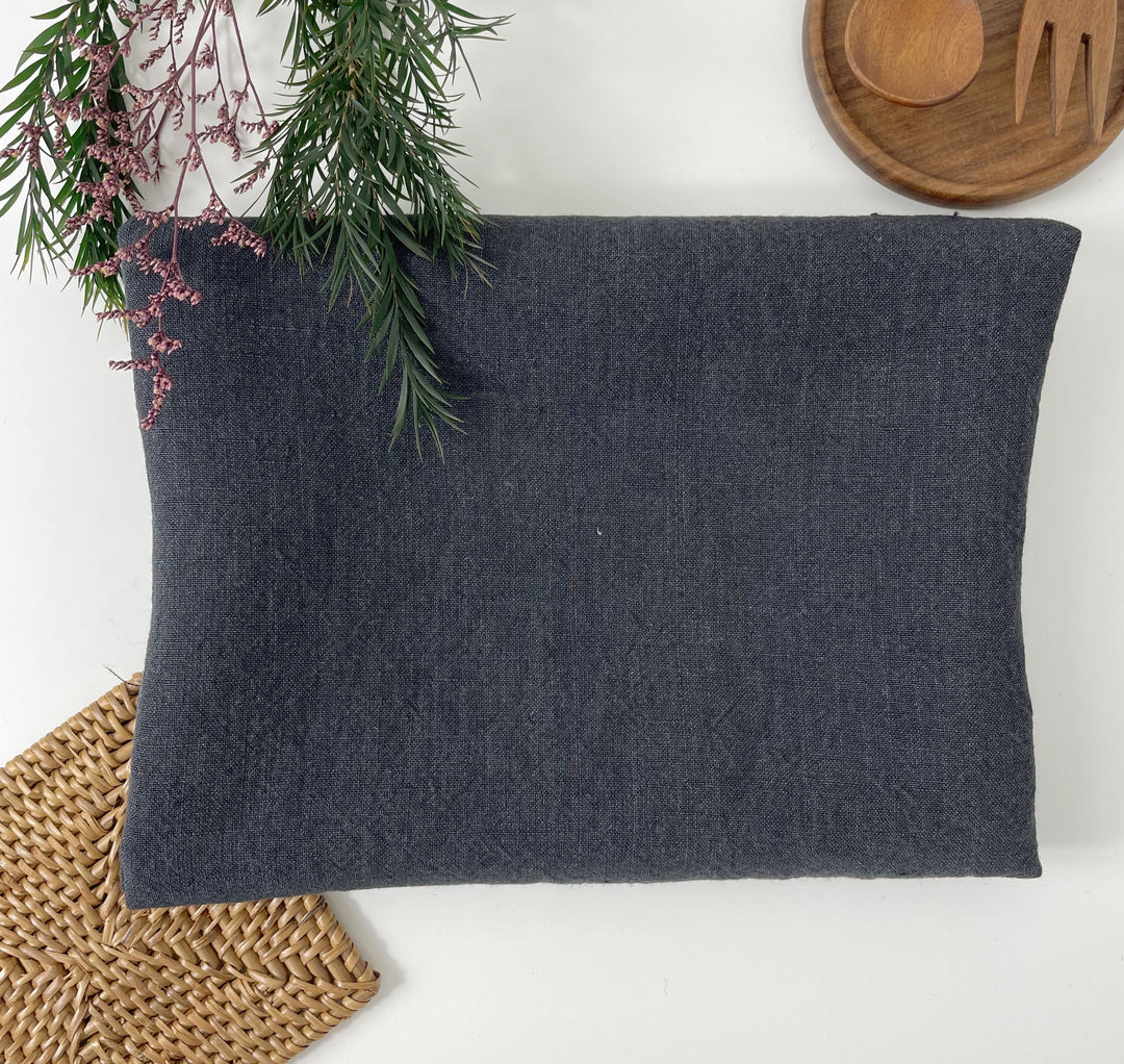 High Twisted Linen Fabric 14s Medium Weight Gray 6863
