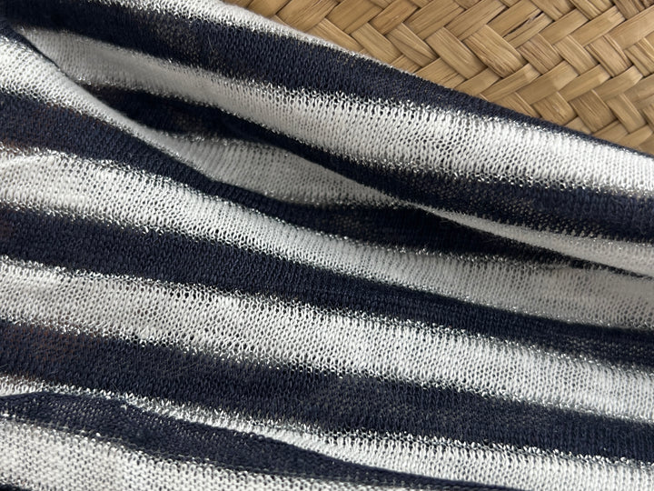 Remnant Fabric #487 - Linen lurex (knit) - 9.5y