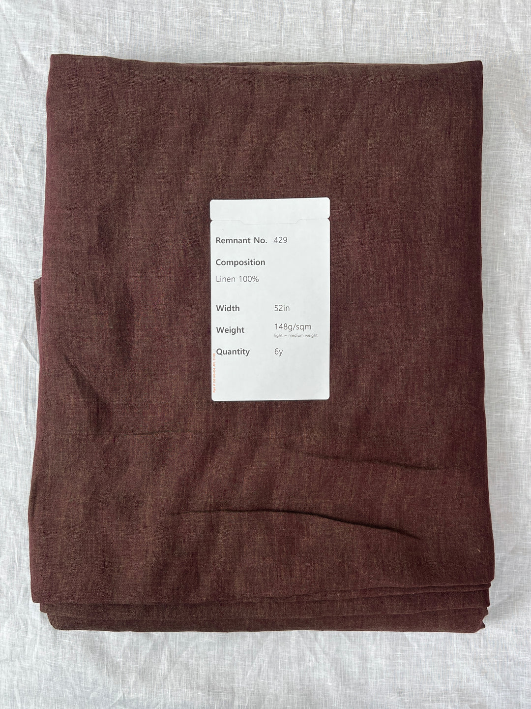 Remnant Fabric #429 - Linen 100% - 6y