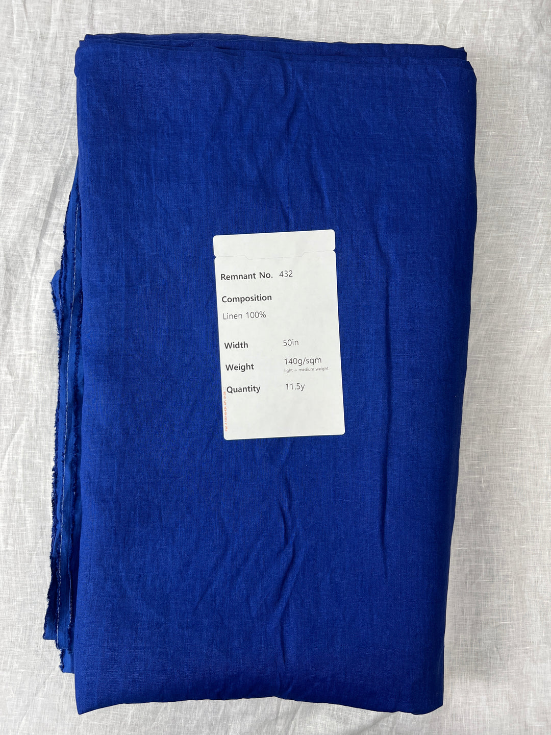 Remnant Fabric #432 - Linen 100%  - 11.5y