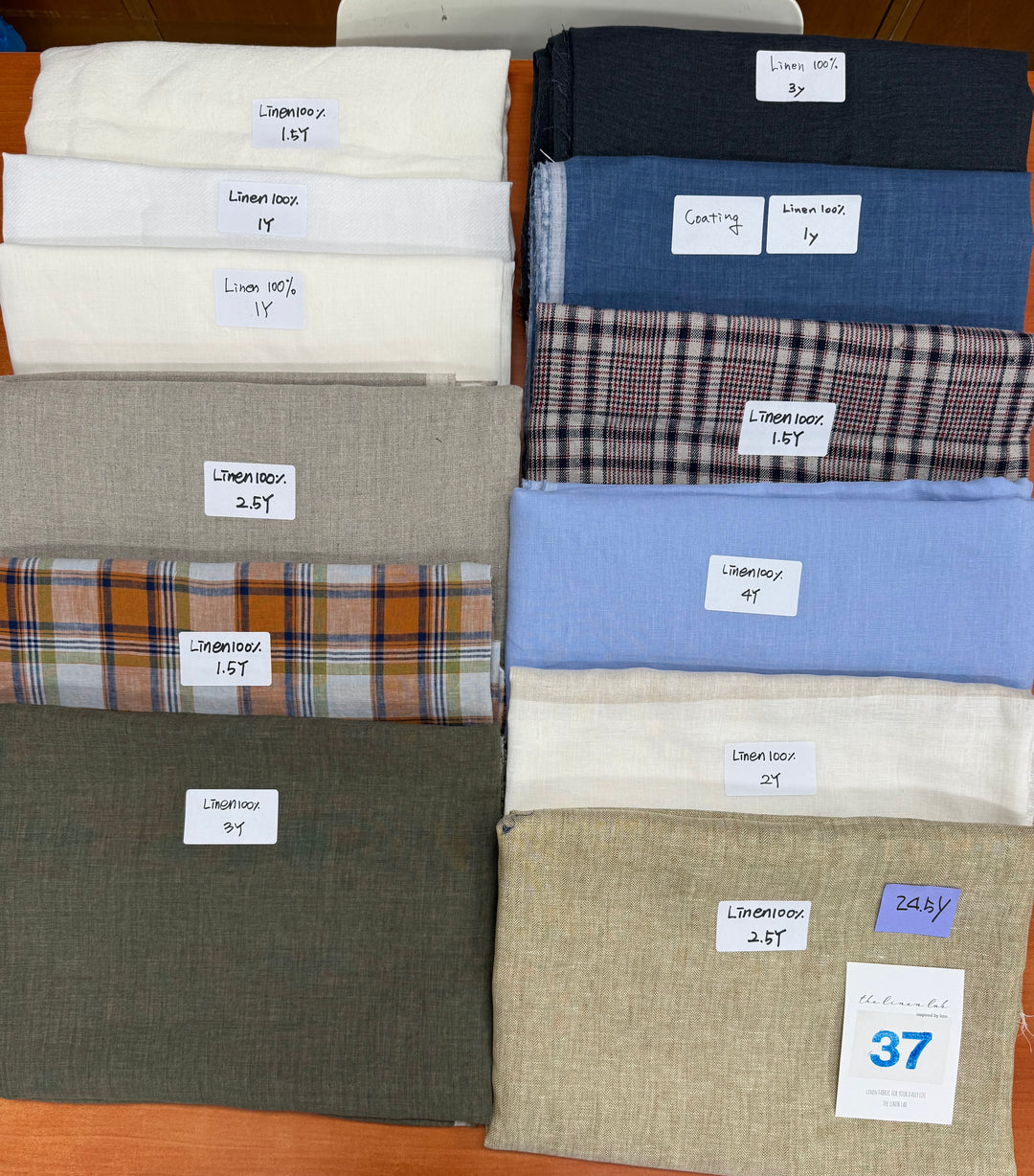 24.5 y of Woven Fabric of Linen - Surprise Box No.37