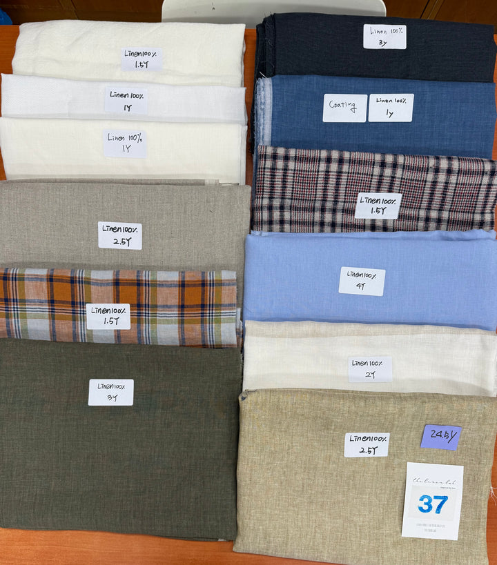 24.5 y of Woven Fabric of Linen - Surprise Box No.37